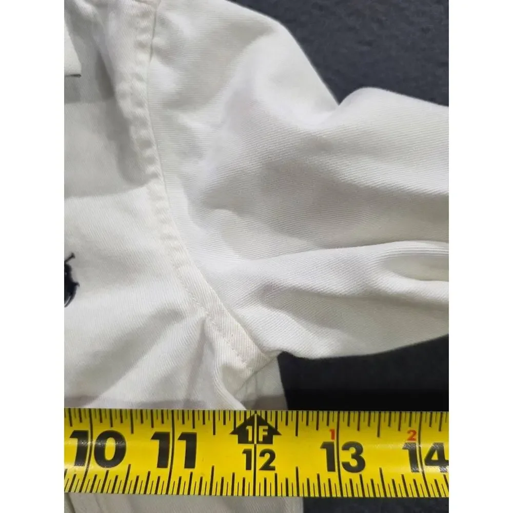 Polo Ralph Lauren Kids White Cotton Jacket 2/2T years Embroidered Pony A009515